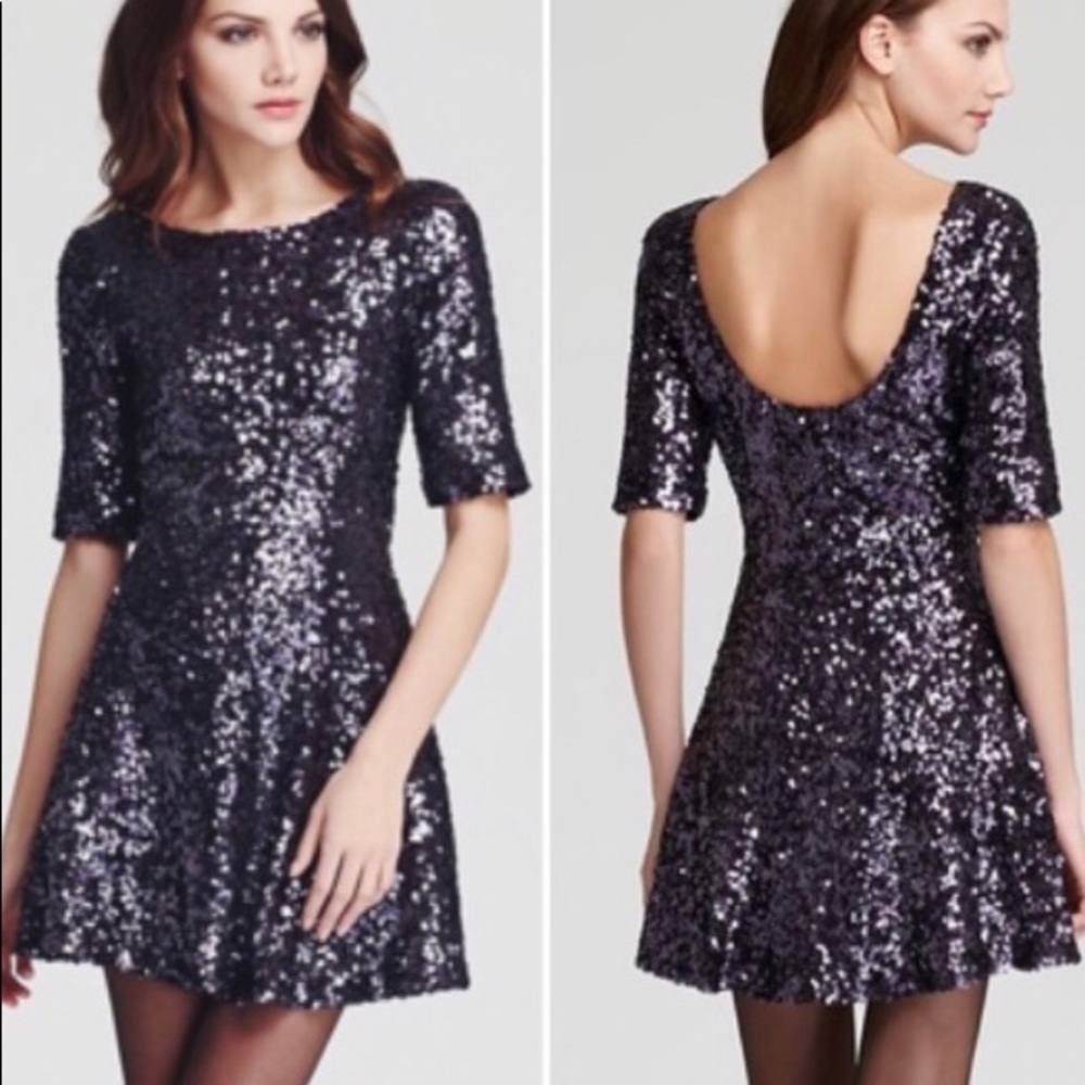 French Connection Purple Sequin Dress